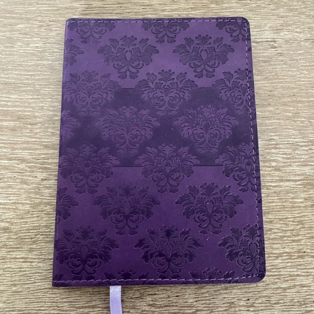Purple Design Leather Bound Journal Notebook